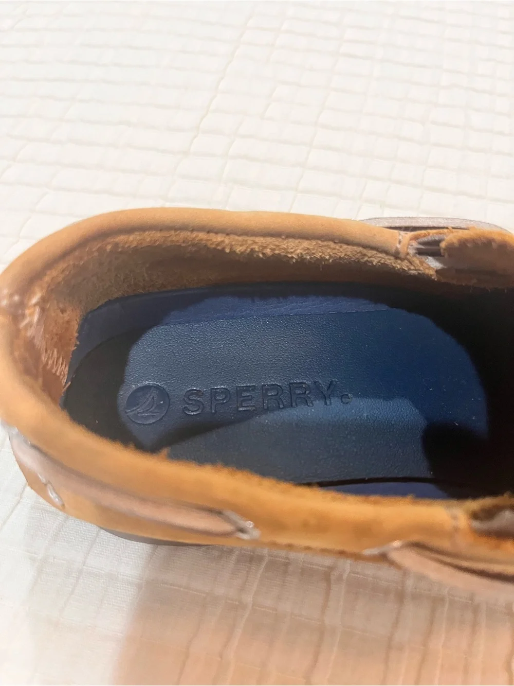 Sperry Kids Sahara Tan/Brown Leather Loafers Little Boys 12M Nautical Preppy